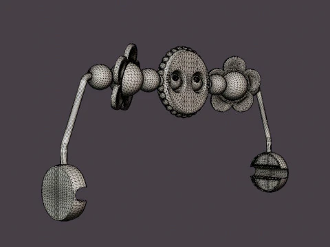 Toy for Babysitter Mischievous eyes Pastel 3D Model