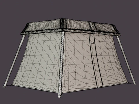 여행용 침대 라이트 3D 모델