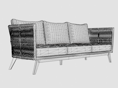 Himmelsnas 3-seater sofa 3D Model
