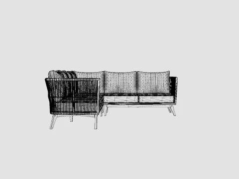 Himmelsnas corner sofa 3D Model