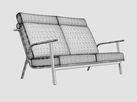 Kungshult 2-seater sofa 3D Model