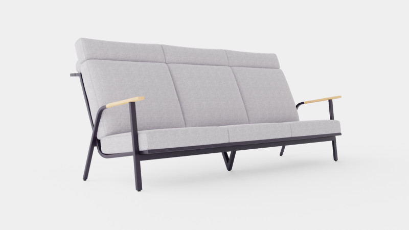 Kungshult 3-seater sofa 3D 모델 .c4d .max .obj .3ds .fbx .stl .blend 
