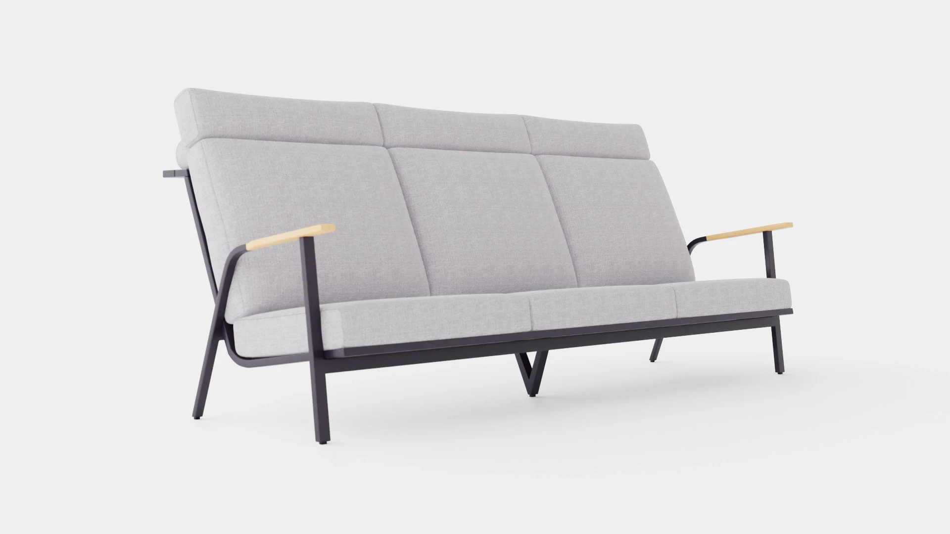 Kungshult 3-seater sofa 3D Model .c4d .max .obj .3ds .fbx .stl .blend