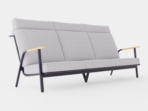 Kungshult 3-seater sofa Model 3D