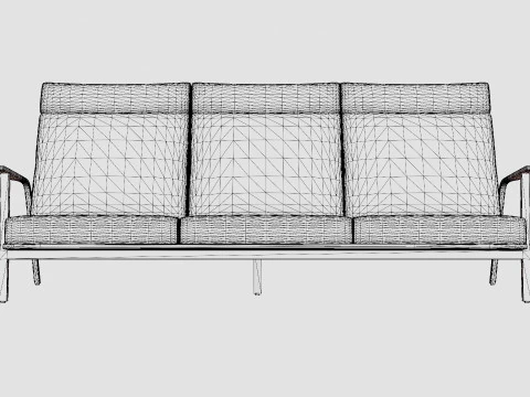 Kungshult 3-seater sofa 3D Model