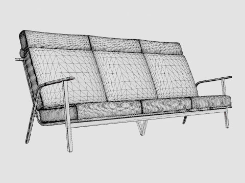 Kungshult 3-seater sofa 3D Model