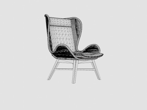 Himmelsnas lounge chair 3D Modell
