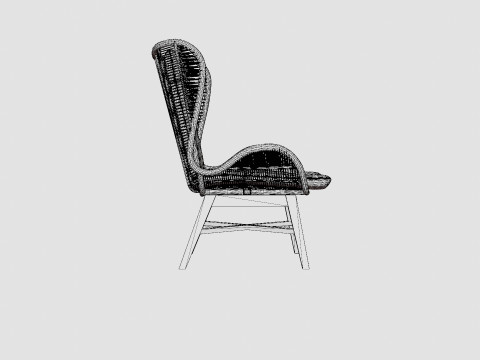 Himmelsnas lounge chair 3D Modell