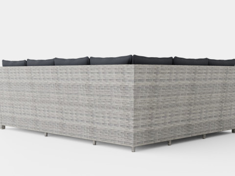 Malaga sofa set 3D मॉडल