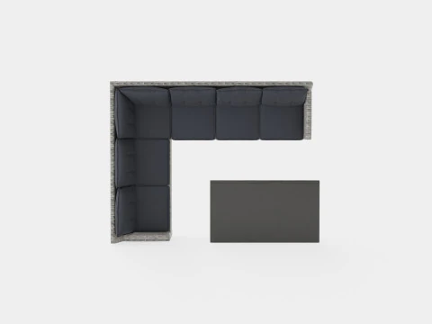 Malaga sofa set 3D Model