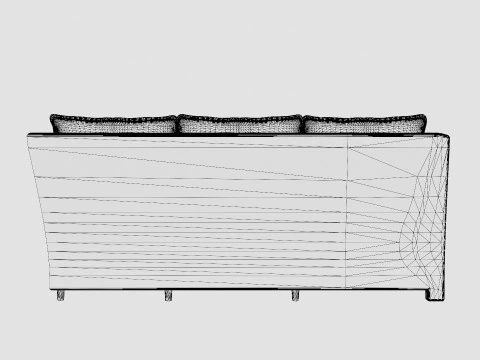 Malaga sofa set 3D Model