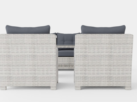 Malaga sofa set 3D Model
