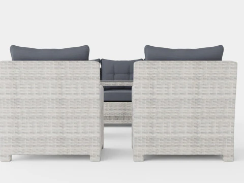 Malaga sofa set 3D Model