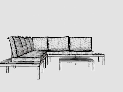 Weekend sofa set 3D Model