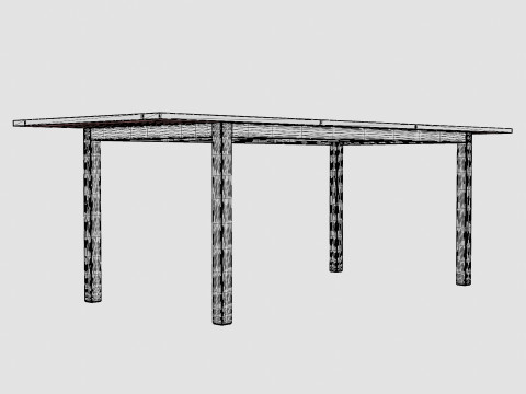 Twin dining table 3Dモデル