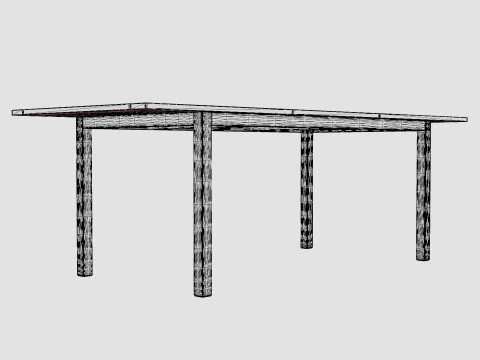 Twin dining table 3D Model