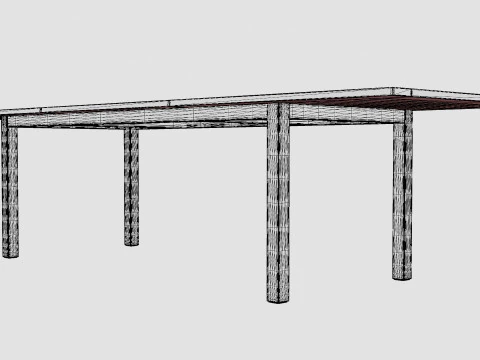 Twin dining table 3D Model