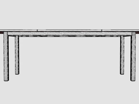 Twin dining table 3D Model