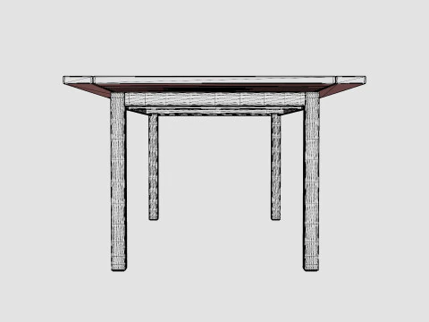 Twin dining table 3D Model