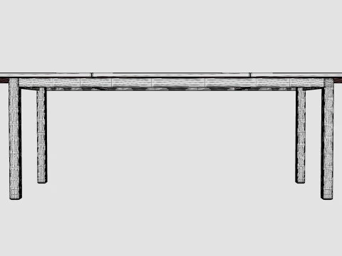 Twin dining table 3D Model