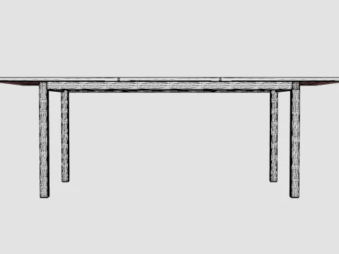 Twin dining table 3D Model
