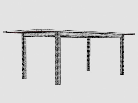 Twin dining table 3D 模型