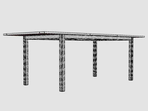 Twin dining table 3D Model