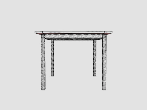 Twin dining table 3D Model
