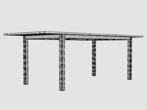 Twin dining table 3D Model