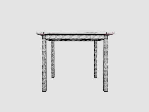 Twin dining table 3D Model