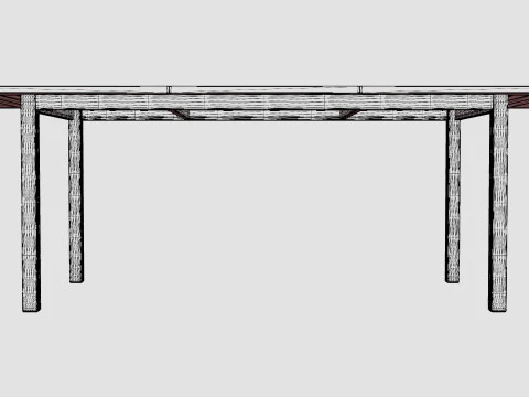 Twin dining table 3D Model