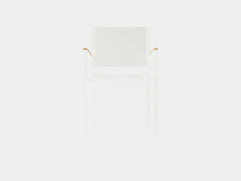 Twin stacking chair Model 3D