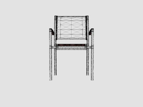 Twin stacking chair 3D Model