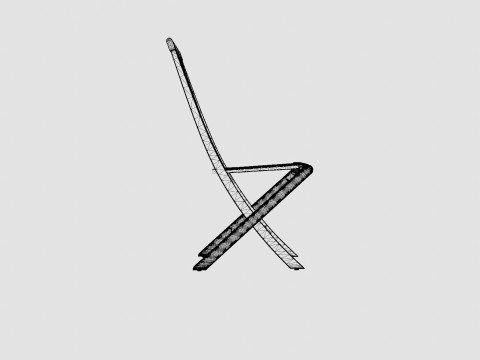 Roce folding chair Modello 3D