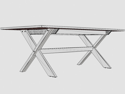 Noble dining table Modello 3D