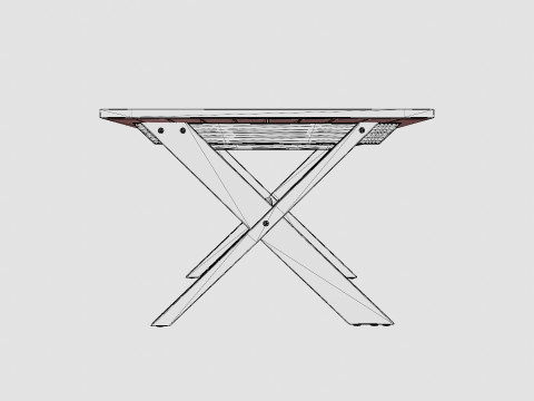 Noble dining table Modello 3D