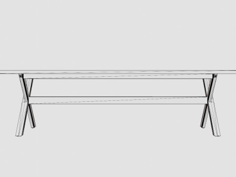 Noble dining table 3D 모델