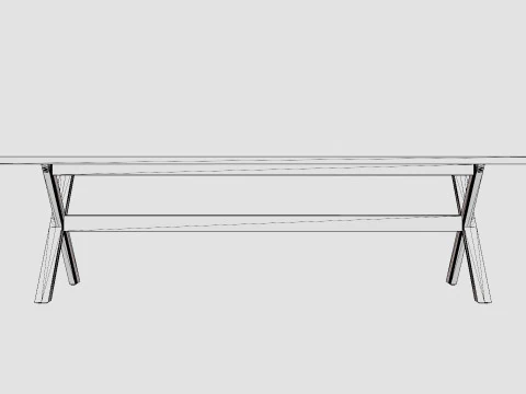 Noble dining table 3D Model