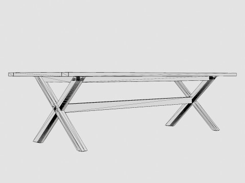 Noble dining table 3D 모델