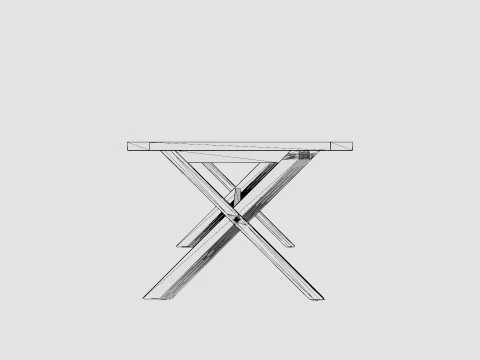 Noble dining table 3D Model