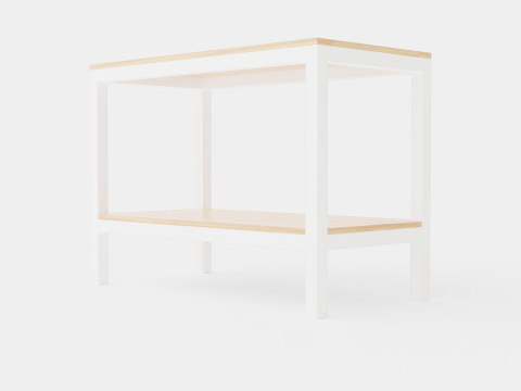 Twin workbench 3D Model