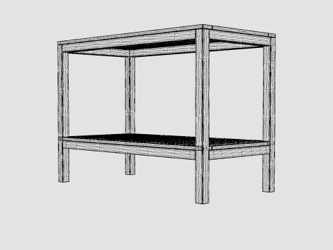 Twin workbench 3D Model