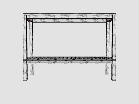 Twin workbench 3D Model