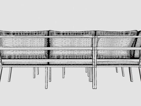 Gothenburg sofa set 3D Model