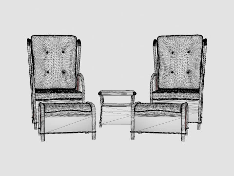 Easton cafe set 3D Model