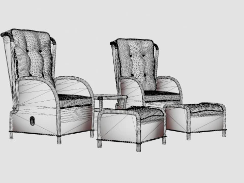 Easton cafe set 3D Model