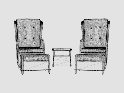 Easton cafe set Model 3D