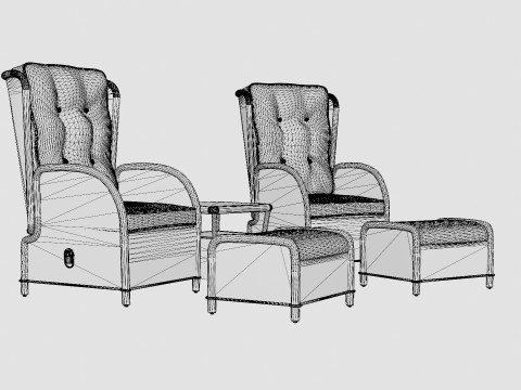 Easton cafe set Model 3D