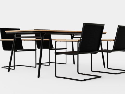 Hono dining set Modelo 3D