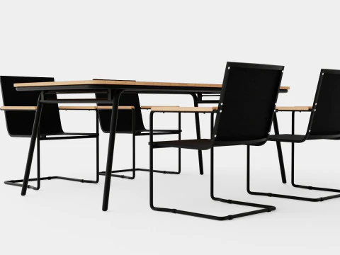 Hono dining set 3D Model